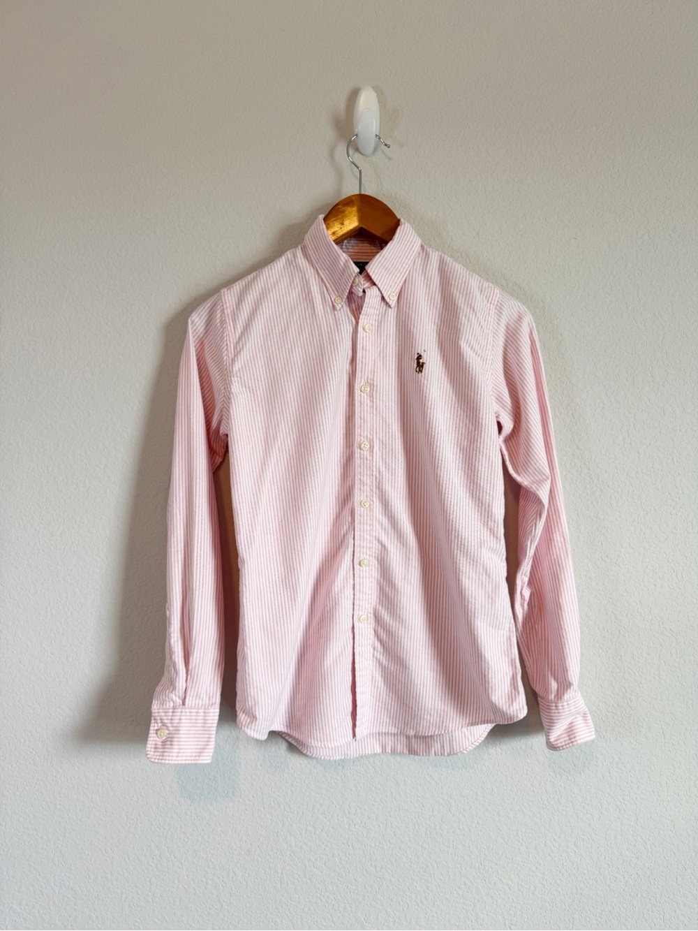 Ralph Lauren Pink Striped Button-Up Shirt